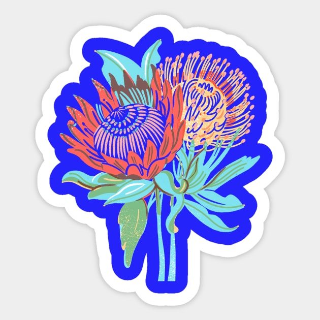 Protea Sticker by JordanKay